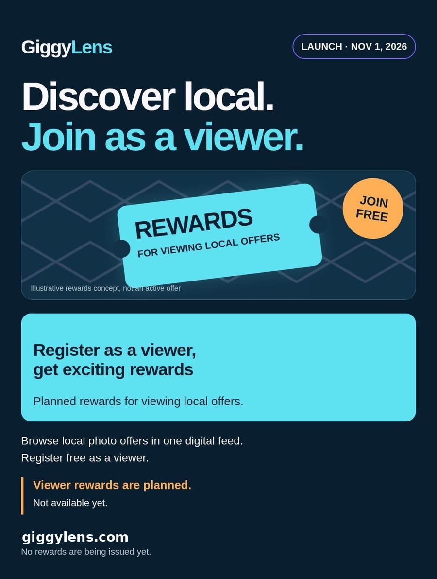 Register as a viewer, get exciting rewards. Planned rewards for viewing local offers. Viewer rewards are not available yet.